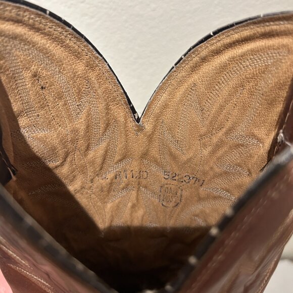 Vintage Dan Post El Paso Cowboy Boots | Men’s Size 10.5D | Distressed Leather - Picture 2 of 5